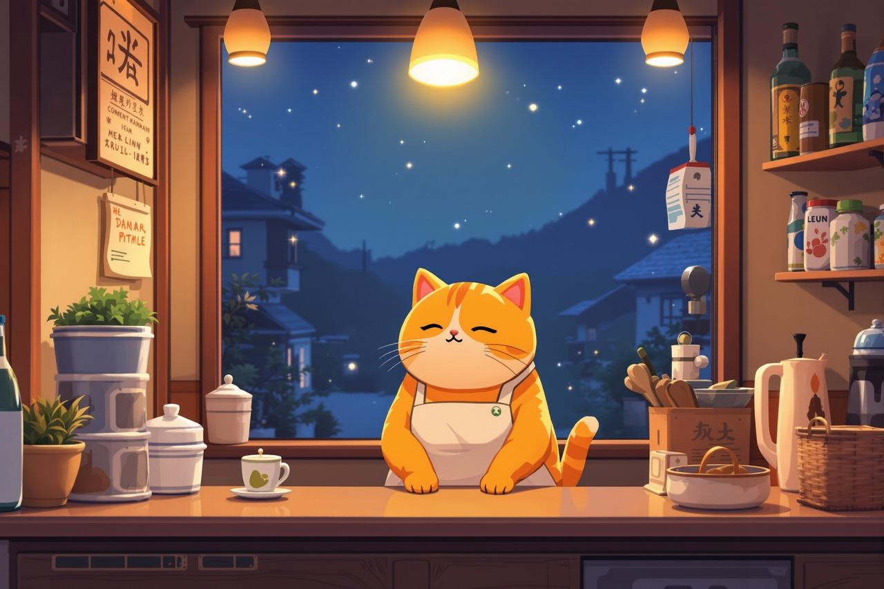 夸克网剧资源 - 深夜食堂·猫町篇 - 深夜疗愈动漫短剧封面