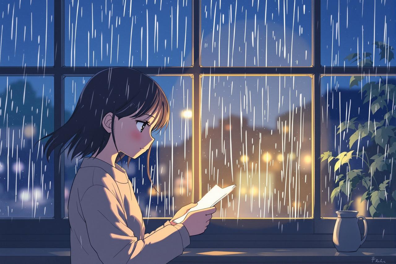 夸克网剧资源 - 雨天的来信 - 深夜疗愈动漫短剧封面